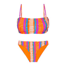 Carica l'immagine nel visualizzatore di Gallery, Product Front: Rio De Sol Ensemble Set Stripes Bandeau-Reto Essential-Comfy