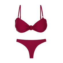 Carica l'immagine nel visualizzatore di Gallery, Product Front: Rio De Sol Ensemble Set Touch-Carmim Bandeau-Joy Mia