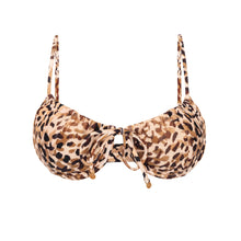 Carica l'immagine nel visualizzatore di Gallery, Product Front: Rio De Sol Haut Top Leopard Balconet-Tie