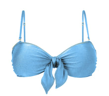 Carica l'immagine nel visualizzatore di Gallery, Product Front: Rio De Sol Haut Top Shimmer-Baltic-Sea Bandeau-Knot