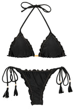 Carica l'immagine nel visualizzatore di Gallery, Product Front: Rio De Sol Ensemble Set Shimmer-Black Frufru-Fio
