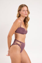 Carica l'immagine nel visualizzatore di Gallery, Image 02: Rio De Sol Ensemble Set Malibu-Ebano Bandeau-Iris Highwaist-Spin-Iris
