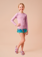 Carica l'immagine nel visualizzatore di Gallery, Model Front: Uv Line T-Shirt Longsleeve Uvpro Kids Rose Upf50+
