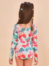 Carica l'immagine nel visualizzatore di Gallery, Model Back: Uv Line Une Pièce Fille Swimsuit Girl Borboletinha Upf50+
