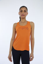 Carica l'immagine nel visualizzatore di Gallery, Model Front: Alto Giro Fitness Haut Regata Skin Fit Inspiracional Laranja Orangeade

