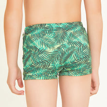 Carica l'immagine nel visualizzatore di Gallery, Model Back: Uv Line Maillot De Bain Garçon Swim Trunks Kids Leaves Upf50+
