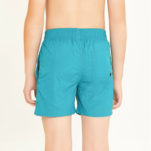 Carica l'immagine nel visualizzatore di Gallery, Model Back: Uv Line Maillot De Bain Garçon Short Aqua Lucca Petroleo Upf50+
