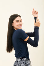 Carica l'immagine nel visualizzatore di Gallery, Gallery: Uv Line Gants Sun-Protection Sleeve Navy Upf50+
