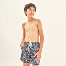 Carica l'immagine nel visualizzatore di Gallery, Model Front: Uv Line Maillot De Bain Garçon Shorts Kids Costela Aco Upf50+
