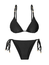 Carica l'immagine nel visualizzatore di Gallery, Product Front: Rio De Sol Ensemble Set Shimmer-Black Lia-Noa Lacinho
