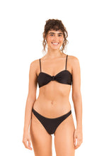Carica l'immagine nel visualizzatore di Gallery, Model Front: Rio De Sol Ensemble Set Shimmer-Black Bandeau-Joy Essential
