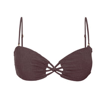Carica l'immagine nel visualizzatore di Gallery, Product Front: Rio De Sol Haut Top Malibu-Ebano Bandeau-Iris
