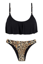 Carica l'immagine nel visualizzatore di Gallery, Product Front: Rio De Sol Ensemble Leopardo Black Babado
