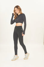 Carica l'immagine nel visualizzatore di Gallery, Image 02: Uv Line Fitness Bas Legging Fit Aspen Black Upf50+
