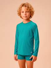 Carica l'immagine nel visualizzatore di Gallery, Gallery: Uv Line T-Shirt Longsleeve Uvpro Kids Green Sea Upf50+

