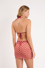 Carica l'immagine nel visualizzatore di Gallery, Model Back: Rio De Sol Jupe De Page Floral-Scales Mini Skirt Ruched
