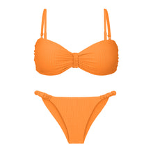 Carica l'immagine nel visualizzatore di Gallery, Product Front: Rio De Sol Ensemble Set Dots-Mango Bandeau-Crispy Cheeky-Crispy
