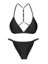 Carica l'immagine nel visualizzatore di Gallery, Product Front: Rio De Sol Ensemble Set Shimmer-Black Tri-Fixo-Noa Cheeky-Noa
