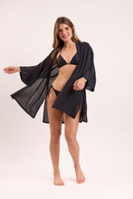 Carica l'immagine nel visualizzatore di Gallery, Image 11: Rio De Sol Robe De Plage Black Kimono

