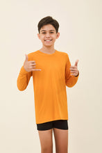 Carica l'immagine nel visualizzatore di Gallery, Gallery: Uv Line T-Shirt Longsleeve Uvpro Kids Orange Upf50+
