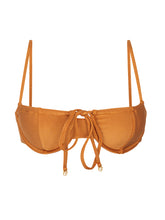 Carica l'immagine nel visualizzatore di Gallery, Product Front: Rio De Sol Haut Top Shimmer-Nocciola Balconet-Tie
