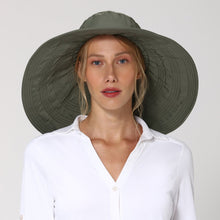 Carica l'immagine nel visualizzatore di Gallery, Model Front: Uv Line Chapeau Souple/Capeline Hat Beverly Hills I18 Fem Green Militar Upf50+
