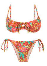 Carica l'immagine nel visualizzatore di Gallery, Product Front: Rio De Sol Ensemble Set Tropics Balconet-Tie Lacinho
