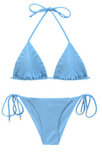 Carica l'immagine nel visualizzatore di Gallery, Product Front: Rio De Sol Ensemble Set Shimmer-Baltic-Sea Tri-Inv Cheeky-Tie

