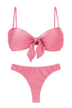 Carica l'immagine nel visualizzatore di Gallery, Product Front: Rio De Sol Ensemble Set Shimmer-Confetti Bandeau-Knot Nice-Fio
