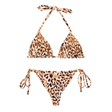 Carica l'immagine nel visualizzatore di Gallery, Product Front: Rio De Sol Ensemble Set Leopard Tri-Inv Cheeky-Tie
