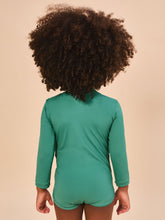 Carica l'immagine nel visualizzatore di Gallery, Model Back: Uv Line Maillot De Bain Bébé Baby Longsleeve Swimsuit Deep Sea Upf50+
