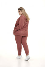 Carica l&#39;immagine nel visualizzatore di Gallery, Model Back: Alto Giro Fitness Haut Jaqueta Melange Plus Rosa Hug
