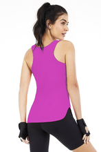 Carica l&#39;immagine nel visualizzatore di Gallery, Model Back: Alto Giro Fitness Haut Regata Skin Fit Alongada Gola V Pink Orchid
