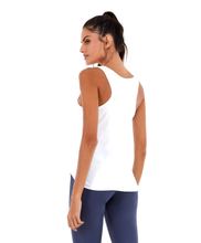 Carica l&#39;immagine nel visualizzatore di Gallery, Model Back: Alto Giro Fitness Haut Regata Skin Fit Inspiracionais Branco Optico
