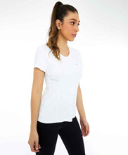 Carica l&#39;immagine nel visualizzatore di Gallery, Image 02: Alto Giro Fitness Haut T-Shirt Skin Fit Recortes Com Refletivos Branco Optico
