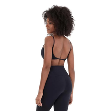 Carica l&#39;immagine nel visualizzatore di Gallery, Model Back: Alto Giro Fitness Haut Top Bodytex Costas Decotada Preto
