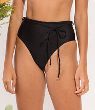 Carica l&#39;immagine nel visualizzatore di Gallery, Bottom Shimmer-Black Belted-High-Waist
