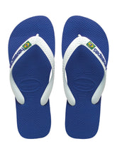 Carica l&#39;immagine nel visualizzatore di Gallery, Model Front: Havaianas Tongs Brasil Logo Marine Blue
