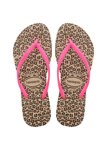 Havaianas Slim Animals Sandgrey/Pink