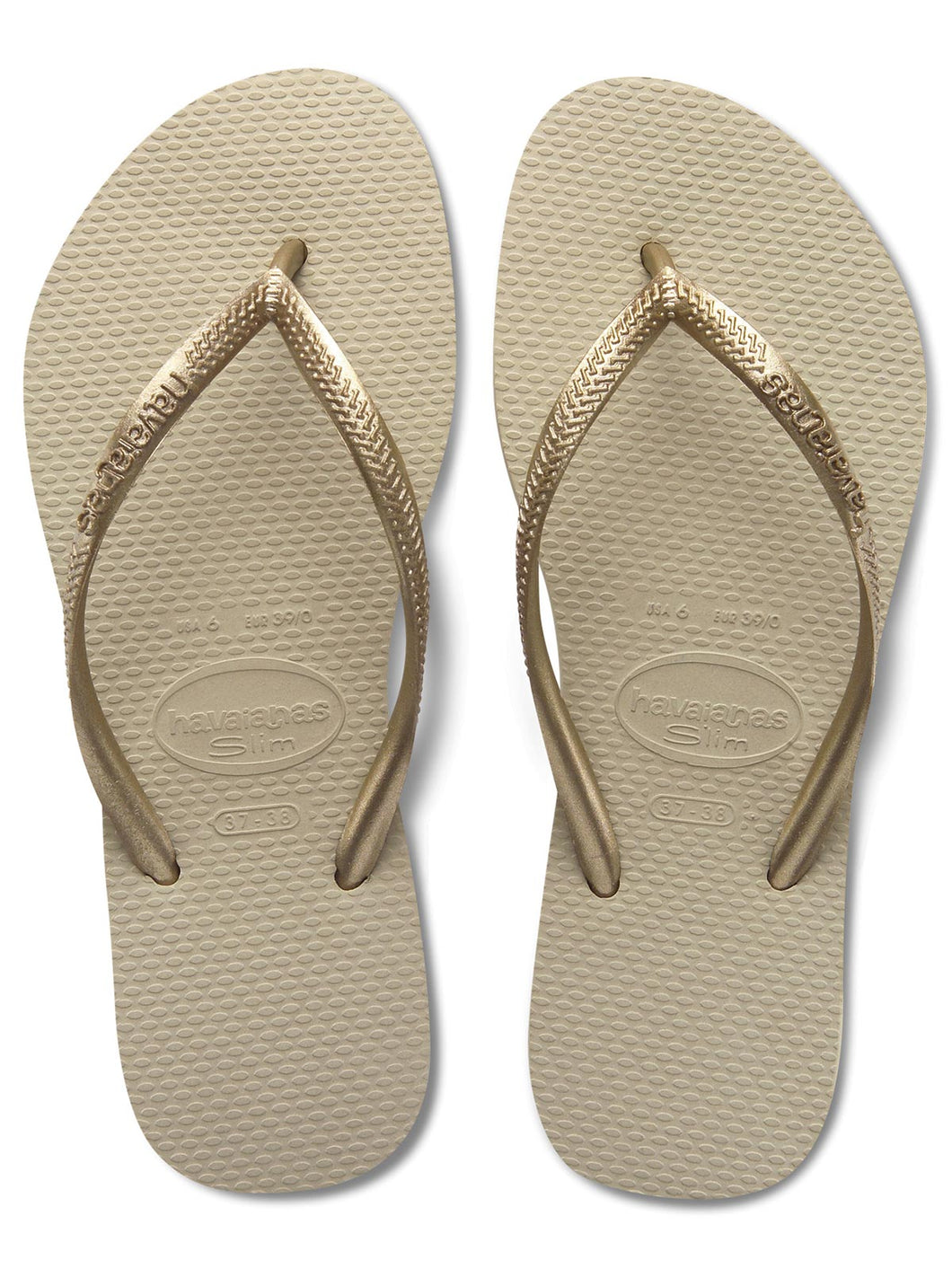 Product Front: Havaianas Tongs Slim Sand Grey/Light Golden