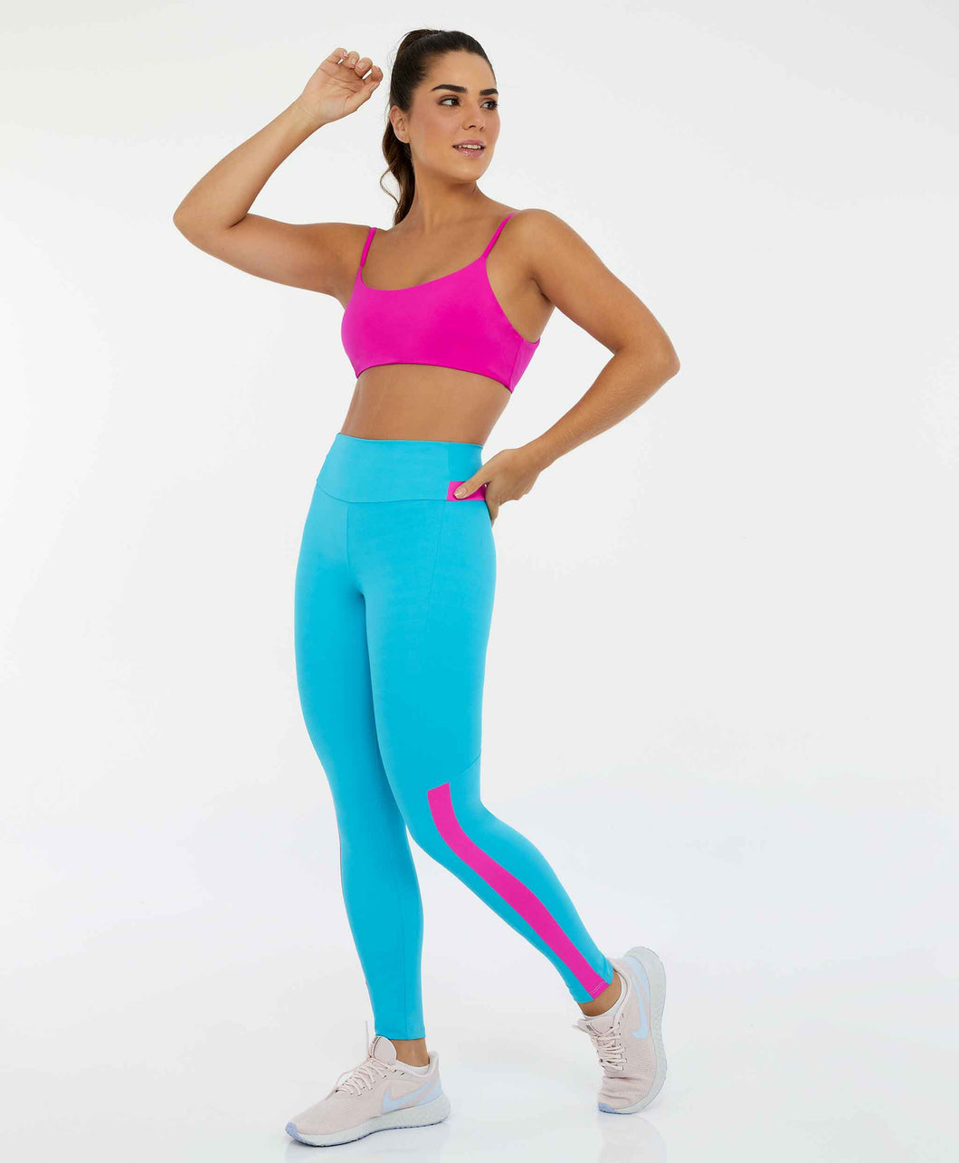 Legging Hyper Detalhe Cos Azul Scuba