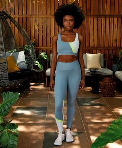 Legging Hyper Recorte Diagonal Cinza Wind
