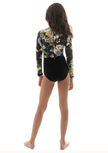 Carica l&#39;immagine nel visualizzatore di Gallery, Model Back: Maaji Une Pièce Fille Black Bouquet Miku One Piece
