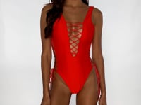 Carica e avvia il video nel visualizzatore di galleria, Bodysuit Hot Tropics Red
