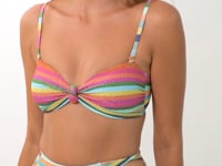 Carica e avvia il video nel visualizzatore di galleria, Video: Rio De Sol Ensemble Set Supercolor Bandeau-Joy Highwaist-Spin

