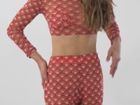 Carica e avvia il video nel visualizzatore di galleria, Video: Rio De Sol Pantalon De Plage Floral-Scales Pants Lana
