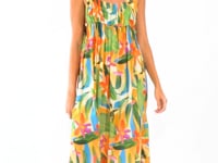 Carica e avvia il video nel visualizzatore di galleria, Video: Rio De Sol Vêtement De Plage Tropical Long Dress Chiara
