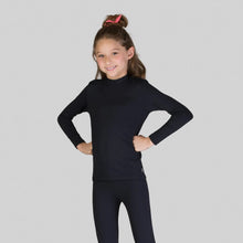 Carica l&#39;immagine nel visualizzatore di Gallery, Rash Guard Kids High-Neck Black UPF50+
