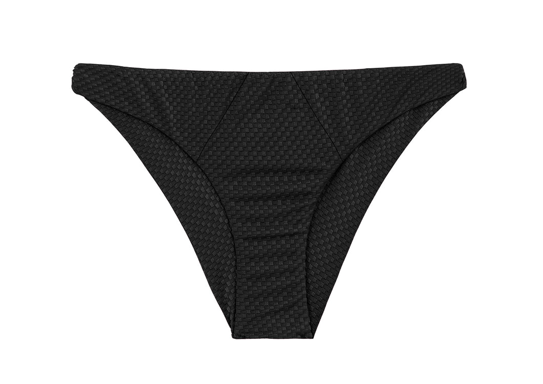 Product Front: Rio De Sol Bas Bottom Cloque Preto Recorte