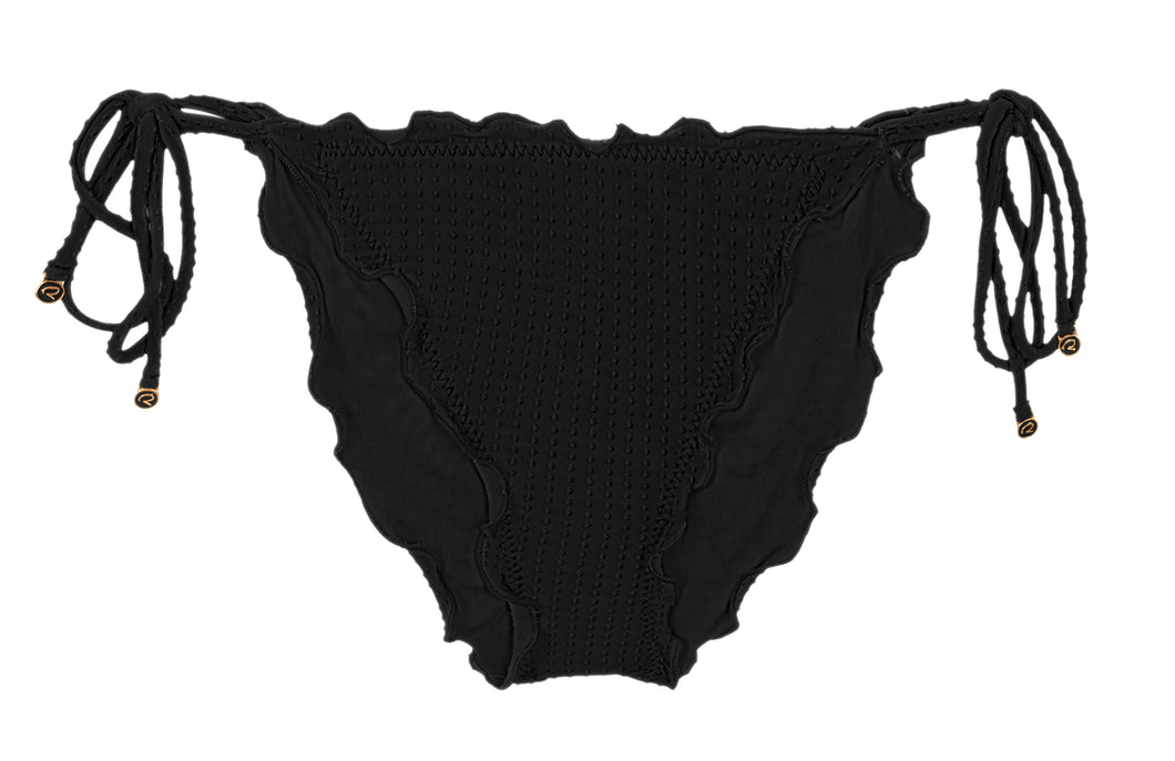 Product Front: Rio De Sol Bas Bottom Dots-Black Frufru-Comfy
